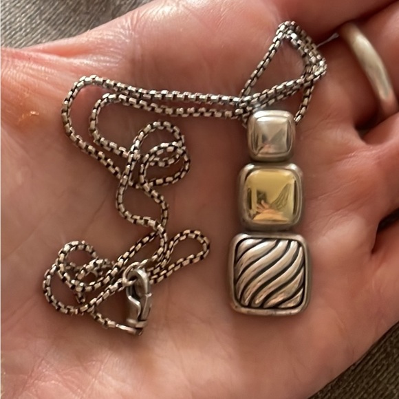 David Yurman Jewelry David Yurman Triple Drop Chiclet Necklace
